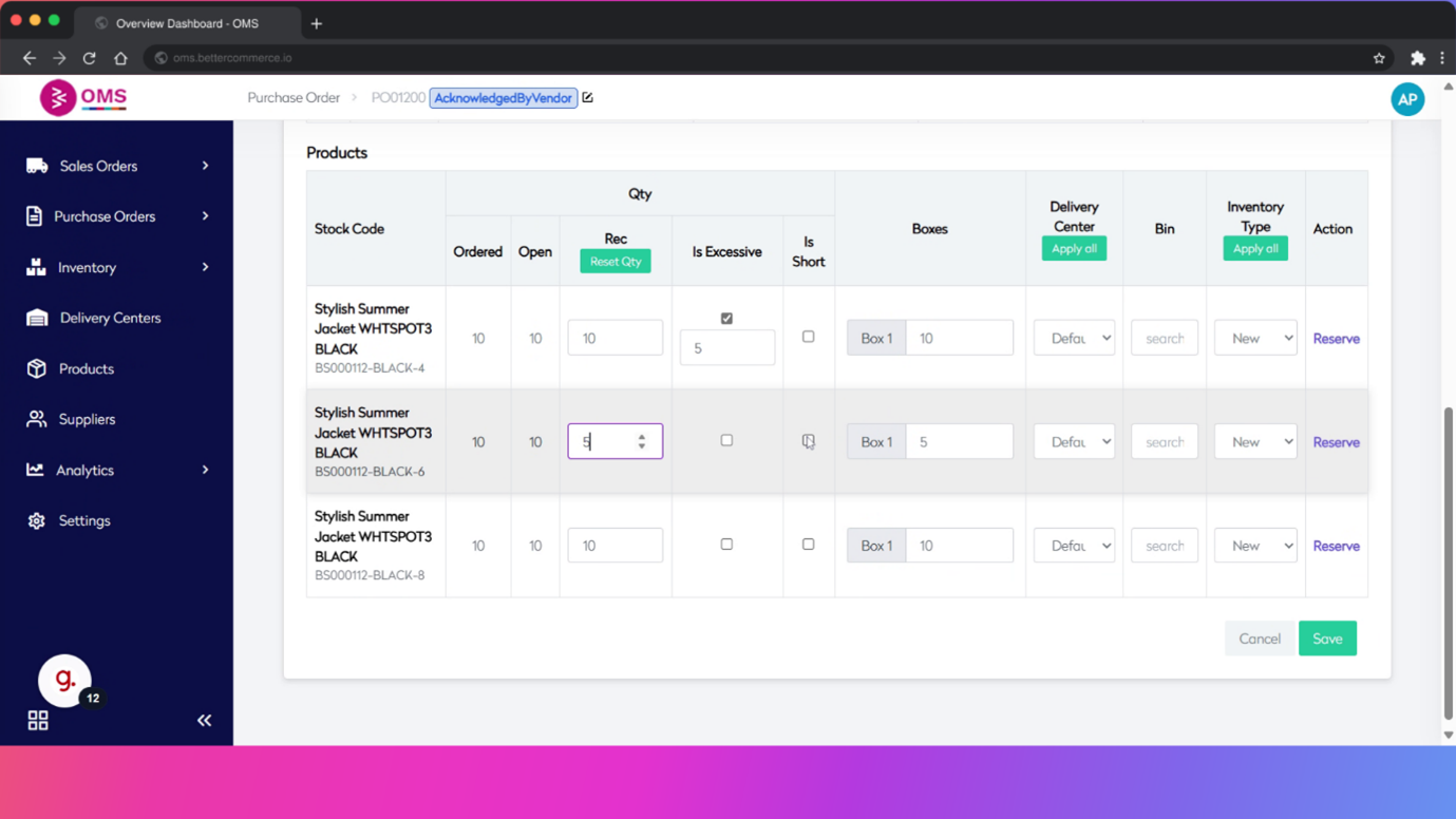 Over and Under Receiving