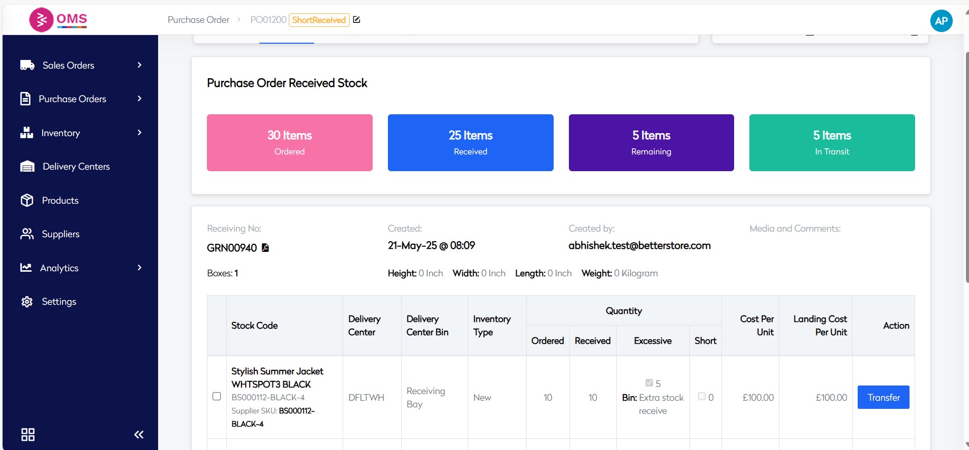 Over and Under Receiving